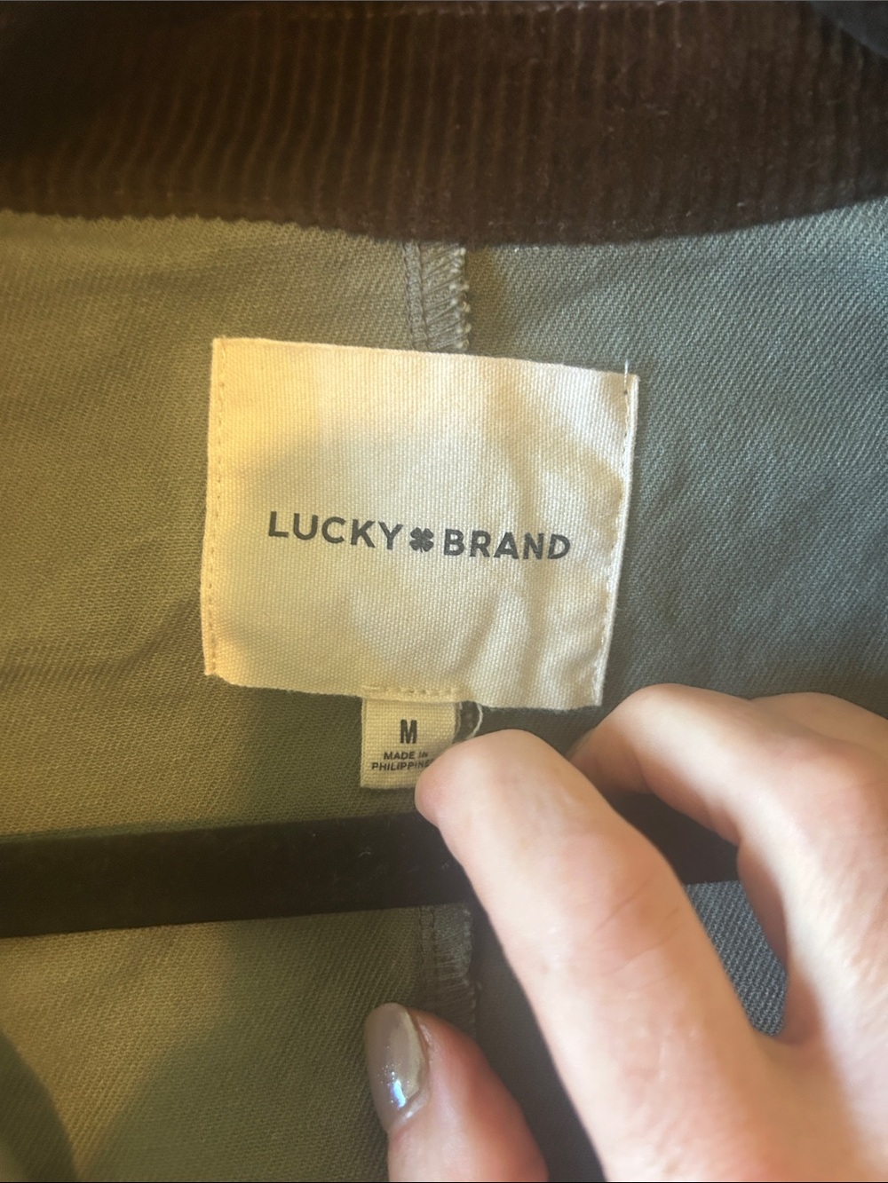 Lucky Brand Women’s Olive Green Cotton Zip-Front Barn Jacket - Picture 2 of 8